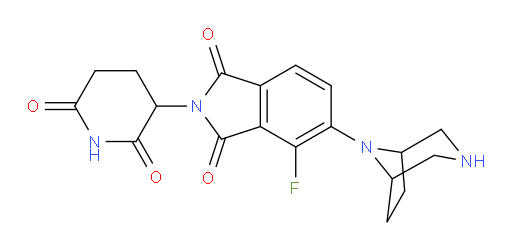 5-(3,8-diazabicyclo[3.2.1]octan-8-yl)-2-(2,6-dioxopiperidin-3-yl)-4-fluoroisoindoline-1,3-dione