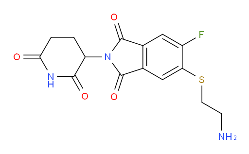 5-((2-aminoethyl)thio)-2-(2,6-dioxopiperidin-3-yl)-6-fluoroisoindoline-1,3-dione
