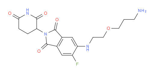 5-((2-(3-aminopropoxy)ethyl)amino)-2-(2,6-dioxopiperidin-3-yl)-6-fluoroisoindoline-1,3-dione