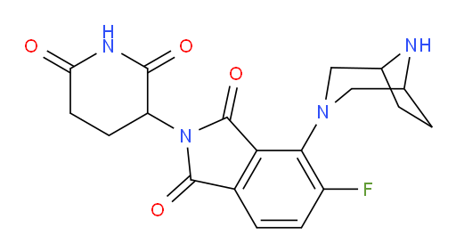 4-(3,8-diazabicyclo[3.2.1]octan-3-yl)-2-(2,6-dioxopiperidin-3-yl)-5-fluoroisoindoline-1,3-dione
