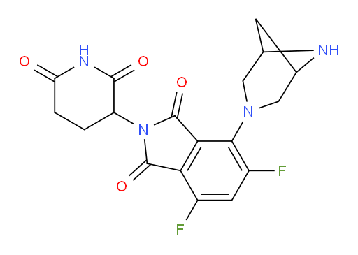 4-(3,6-diazabicyclo[3.1.1]heptan-3-yl)-2-(2,6-dioxopiperidin-3-yl)-5,7-difluoroisoindoline-1,3-dione