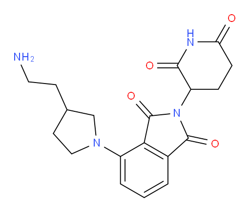 4-(3-(2-aminoethyl)pyrrolidin-1-yl)-2-(2,6-dioxopiperidin-3-yl)isoindoline-1,3-dione