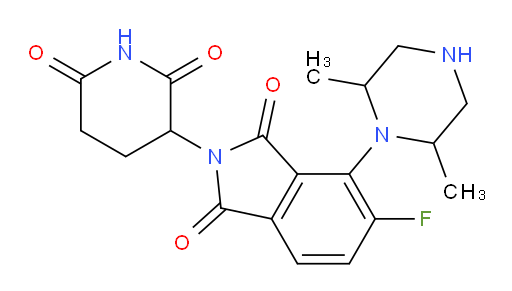4-(2,6-dimethylpiperazin-1-yl)-2-(2,6-dioxopiperidin-3-yl)-5-fluoroisoindoline-1,3-dione
