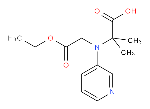 2-((2-ethoxy-2-oxoethyl)(pyridin-3-yl)amino)-2-methylpropanoic acid