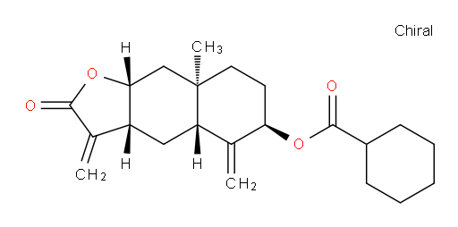 (3aR,4aR,6R,8aR,9aR)-8a-methyl-3,5-dimethylene-2-oxododecahydronaphtho[2,3-b]furan-6-yl cyclohexanecarboxylate