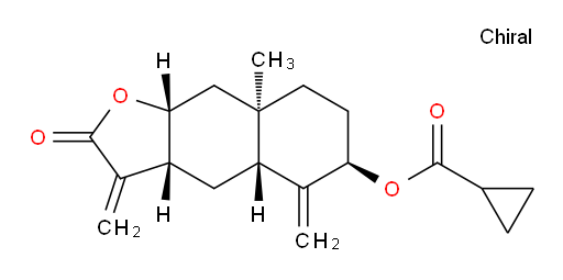 (3aR,4aR,6R,8aR,9aR)-8a-methyl-3,5-dimethylene-2-oxododecahydronaphtho[2,3-b]furan-6-yl cyclopropanecarboxylate
