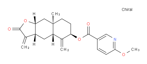 (3aR,4aR,6R,8aR,9aR)-8a-methyl-3,5-dimethylene-2-oxododecahydronaphtho[2,3-b]furan-6-yl 6-methoxynicotinate