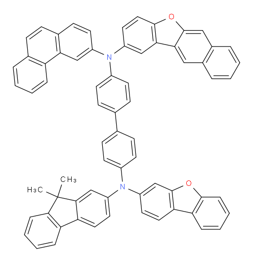 N4-(dibenzo[b,d]furan-3-yl)-N4-(9,9-dimethyl-9H-fluoren-2-yl)-N4'-(naphtho[2,3-b]benzofuran-2-yl)-N4'-(phenanthren-3-yl)-[1,1'-biphenyl]-4,4'-diamine