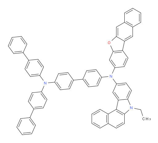 N4,N4-di([1,1'-biphenyl]-4-yl)-N4'-(7-ethyl-7H-benzo[c]carbazol-10-yl)-N4'-(naphtho[2,3-b]benzofuran-3-yl)-[1,1'-biphenyl]-4,4'-diamine