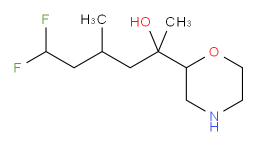 6,6-difluoro-4-methyl-2-(morpholin-2-yl)hexan-2-ol