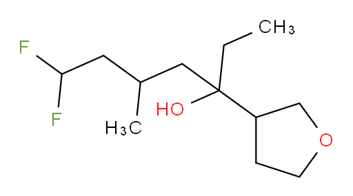 7,7-difluoro-5-methyl-3-(tetrahydrofuran-3-yl)heptan-3-ol