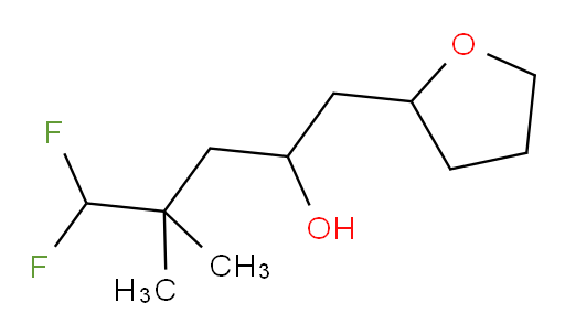 5,5-difluoro-4,4-dimethyl-1-(tetrahydrofuran-2-yl)pentan-2-ol