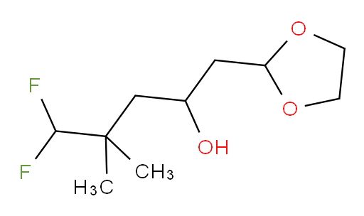 1-(1,3-dioxolan-2-yl)-5,5-difluoro-4,4-dimethylpentan-2-ol