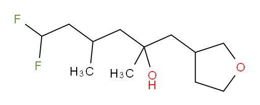 6,6-difluoro-2,4-dimethyl-1-(tetrahydrofuran-3-yl)hexan-2-ol