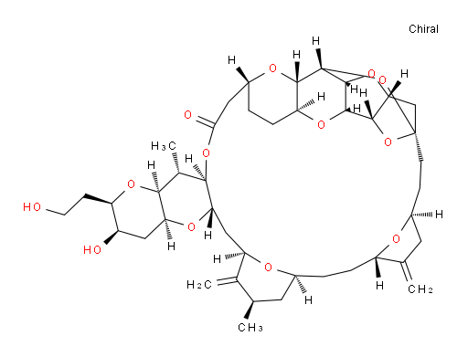 D-galacto-L-talo-L-ido-D-galacto-D-allo-14-Octatriacontulo-14,11-furanosonic acid, 3,7:6,10:8,14:9,12:17,20:23,27:29,33:32,36-octaanhydro-2,4,5,13,15,16,18,19,21,22,24,25,26,28,31,34,37-heptadecadeoxy-25,31-dimethyl-19,26-bis(methylene)-, 1,30-lactone, (14S)- (9CI, ACI)