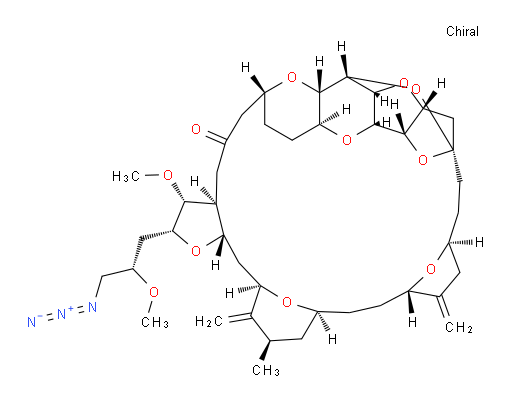 (2R,3R,3aS,7R,8aS,9S,10aR,11S,12R,13aR,13bS,15S,18S,21S,24S,26R,28R,29aS)-2-[(2S)-3-Azido-2-methoxypropyl]hexacosahydro-3-methoxy-26-methyl-20,27-bis(methylene)-11,15:18,21:24,28-triepoxy-7,9-ethano-12,15-methano-9H,15H-furo[3,2-i]furo[2′,3′:5,6]pyrano[4,3-b][1,4]dioxacyclopentacosin-5(4H)-one (ACI)