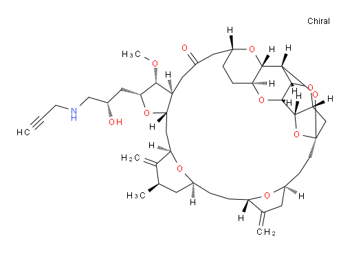 (2R,3R,3aS,7R,8aS,9S,10aR,11S,12R,13aR,13bS,15S,18S,21S,24S,26R,28R,29aS)-Hexacosahydro-2-[(2S)-2-hydroxy-3-(2-propyn-1-ylamino)propyl]-3-methoxy-26-methyl-20,27-bis(methylene)-11,15:18,21:24,28-triepoxy-7,9-ethano-12,15-methano-9H,15H-furo[3,2-i]furo[2′,3′:5,6]pyrano[4,3-b][1,4]dioxacyclopentacosin-5(4H)-one (ACI)