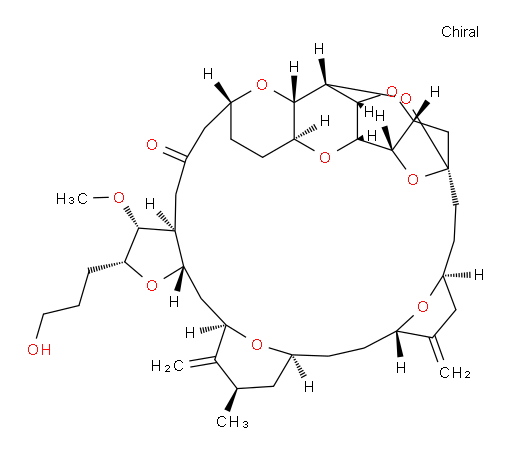 11,15:18,21:24,28-Triepoxy-7,9-ethano-12,15-methano-9H,15H-furo[3,2-i]furo[2′,3′:5,6]pyrano[4,3-b][1,4]dioxacyclopentacosin-5(4H)-one, hexacosahydro-2-(3-hydroxypropyl)-3-methoxy-26-methyl-20,27-bis(methylene)-, (2R,3R,3aS,7R,8aS,9S,10aR,11S,12R,13aR,13bS,15S,18S,21S,24S,26R,28R,29aS)- (9CI)