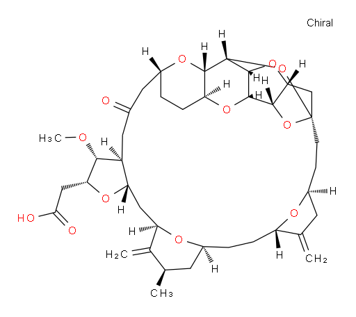 (2R,3R,3aS,7R,8aS,9S,10aR,11S,12R,13aR,13bS,15S,18S,21S,24S,26R,28R,29aS)-Octacosahydro-3-methoxy-26-methyl-20,27-bis(methylene)-5-oxo-11,15:18,21:24,28-triepoxy-7,9-ethano-12,15-methano-9H,15H-furo[3,2-i]furo[2′,3′:5,6]pyrano[4,3-b][1,4]dioxacyclopentacosin-2-acetic acid (ACI)