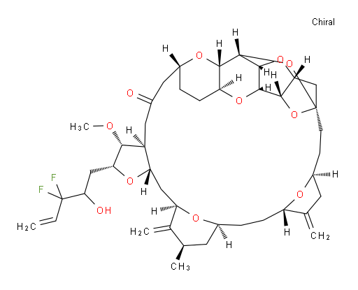 11,15:18,21:24,28-Triepoxy-7,9-ethano-12,15-methano-9H,15H-furo[3,2-i]furo[2′,3′:5,6]pyrano[4,3-b][1,4]dioxacyclopentacosin-5(4H)-one, 2-(3,3-difluoro-2-hydroxy-4-pentenyl)hexacosahydro-3-methoxy-26-methyl-20,27-bis(methylene)-, (2R,3R,3aS,7R,8aS,9S,10aR,11S,12R,13aR,13bS,15S,18S,21S,24S,26R,28R,29aS)- (9CI)
