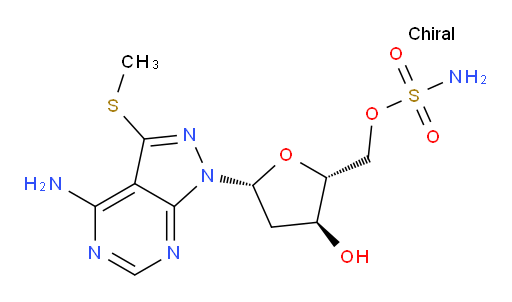1-[5-O-(Aminosulfonyl)-2-deoxy-β-D-erythro-pentofuranosyl]-3-(methylthio)-1H-pyrazolo[3,4-d]pyrimidin-4-amine (ACI)