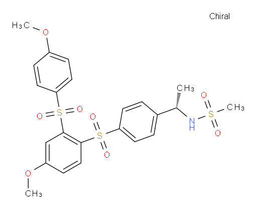 N-[(1S)-1-[4-[[4-Methoxy-2-[(4-methoxyphenyl)sulfonyl]phenyl]sulfonyl]phenyl]ethyl]methanesulfonamide (ACI)