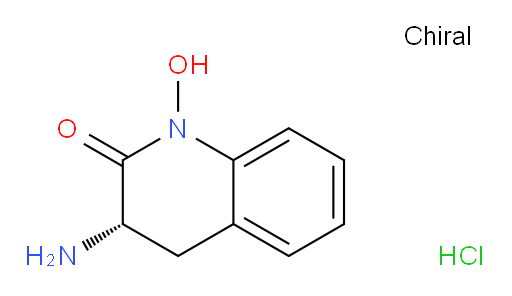 2(1H)-Quinolinone, 3-amino-3,4-dihydro-1-hydroxy-, hydrochloride (1:1), (3S)- (ACI)