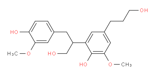 4-Hydroxy-β-[2-hydroxy-5-(3-hydroxypropyl)-3-methoxyphenyl]-3-methoxybenzenepropanol (ACI)