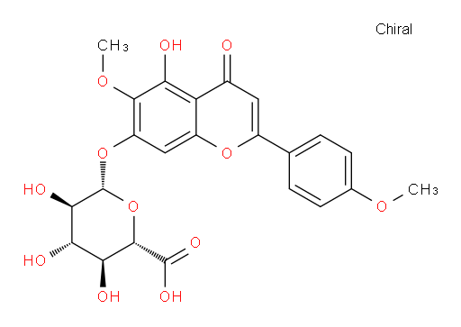 5-Hydroxy-6-methoxy-2-(4-methoxyphenyl)-4-oxo-4H-1-benzopyran-7-yl β-D-glucopyranosiduronic acid (ACI)