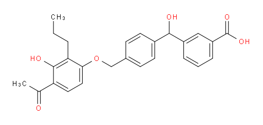 3-[[4-[(4-Acetyl-3-hydroxy-2-propylphenoxy)methyl]phenyl]hydroxymethyl]benzoic acid (ACI)