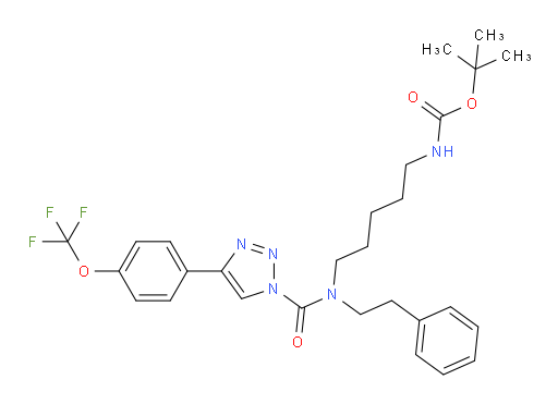 1,1-Dimethylethyl N-[5-[(2-phenylethyl)[[4-[4-(trifluoromethoxy)phenyl]-1H-1,2,3-triazol-1-yl]carbonyl]amino]pentyl]carbamate (ACI)