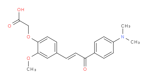 2-[4-[3-[4-(Dimethylamino)phenyl]-3-oxo-1-propen-1-yl]-2-methoxyphenoxy]acetic acid (ACI)