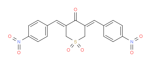 4H-Thiopyran-4-one, tetrahydro-3,5-bis[(4-nitrophenyl)methylene]-, 1,1-dioxide (9CI, ACI)