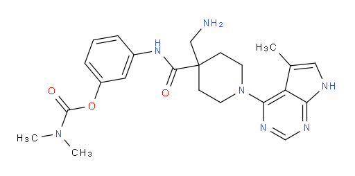 3-[[[4-(Aminomethyl)-1-(5-methyl-7H-pyrrolo[2,3-d]pyrimidin-4-yl)-4-piperidinyl]carbonyl]amino]phenyl N,N-dimethylcarbamate (ACI)