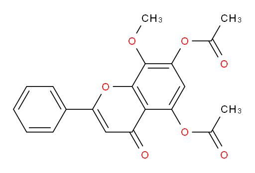 5,7-Bis(acetyloxy)-8-methoxy-2-phenyl-4H-1-benzopyran-4-one (ACI)