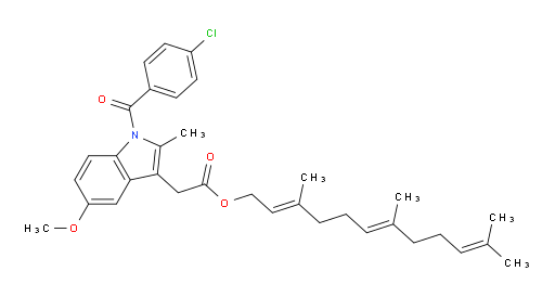 3,7,11-Trimethyl-2,6,10-dodecatrien-1-yl 1-(4-chlorobenzoyl)-5-methoxy-2-methyl-1H-indole-3-acetate (ACI)