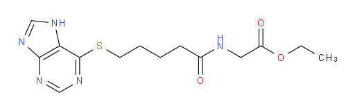 N-[1-Oxo-5-(9H-purin-6-ylthio)pentyl]glycine ethyl ester (ACI)