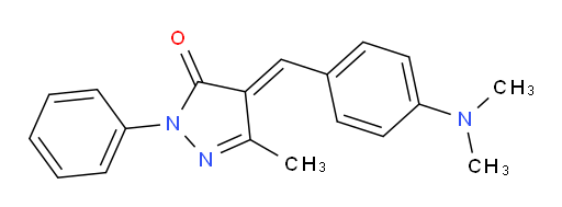 3H-Pyrazol-3-one, 4-[[4-(dimethylamino)phenyl]methylene]-2,4-dihydro-5-methyl-2-phenyl-, (E)- (9CI)