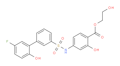 2-Hydroxyethyl 4-[[(5′-fluoro-2′-hydroxy[1,1′-biphenyl]-3-yl)sulfonyl]amino]-2-hydroxybenzoate (ACI)
