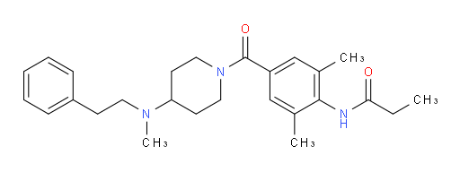 N-[2,6-Dimethyl-4-[[4-[methyl(2-phenylethyl)amino]-1-piperidinyl]carbonyl]phenyl]propanamide (ACI)