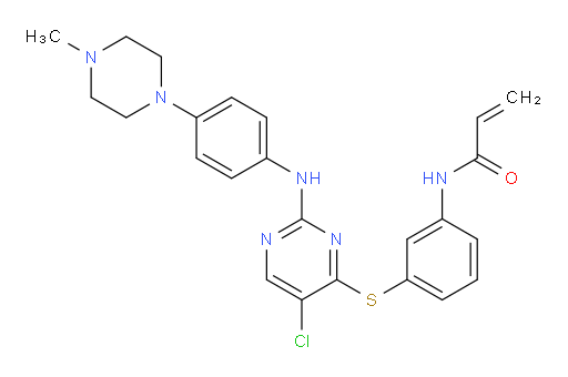 N-[3-[[5-Chloro-2-[[4-(4-methyl-1-piperazinyl)phenyl]amino]-4-pyrimidinyl]thio]phenyl]-2-propenamide (ACI)