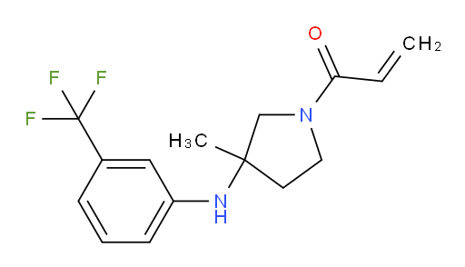 1-[3-Methyl-3-[[3-(trifluoromethyl)phenyl]amino]-1-pyrrolidinyl]-2-propen-1-one (ACI)