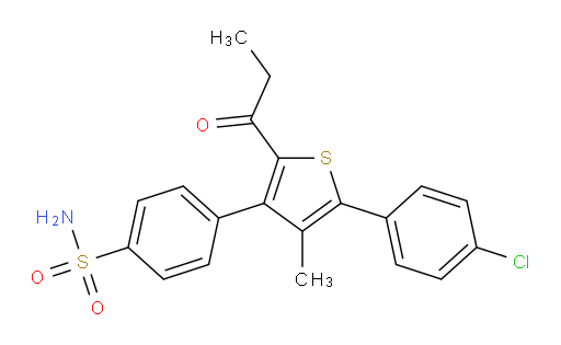 4-[5-(4-Chlorophenyl)-4-methyl-2-(1-oxopropyl)-3-thienyl]benzenesulfonamide (ACI)