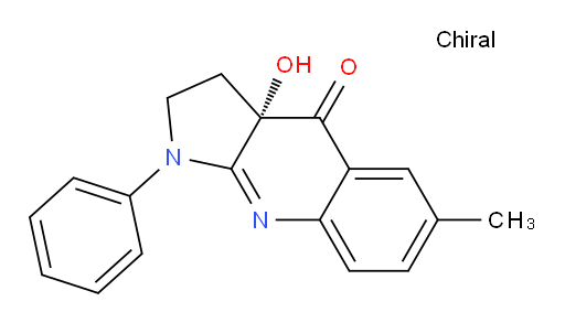 (3aS)-1,2,3,3a-Tetrahydro-3a-hydroxy-6-methyl-1-phenyl-4H-pyrrolo[2,3-b]quinolin-4-one (ACI)