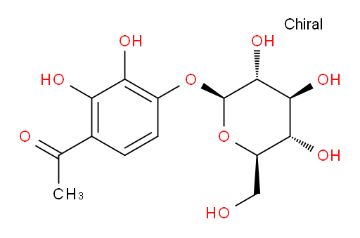 1-[4-(β-D-Glucopyranosyloxy)-2,3-dihydroxyphenyl]ethanone (ACI)