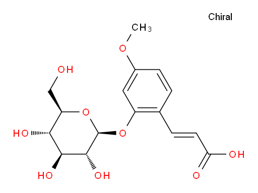 (E)-2-β-D-Glucopyranosyloxy-4-methoxycinnamic acid