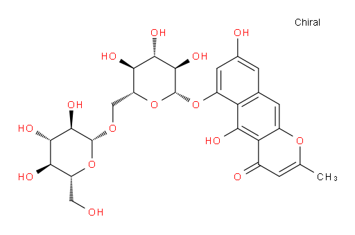 6-[(6-O-β-D-Glucopyranosyl-β-D-glucopyranosyl)oxy]-5,8-dihydroxy-2-methyl-4H-naphtho[2,3-b]pyran-4-one (ACI)