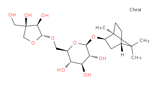 (1S,2R,4S)-1,7,7-Trimethylbicyclo[2.2.1]hept-2-yl 6-O-D-apio-β-D-furanosyl-β-D-glucopyranoside (ACI)