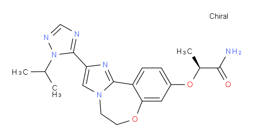 (2S)-2-[[5,6-Dihydro-2-[1-(1-methylethyl)-1H-1,2,4-triazol-5-yl]imidazo[1,2-d][1,4]benzoxazepin-9-yl]oxy]propanamide (ACI)