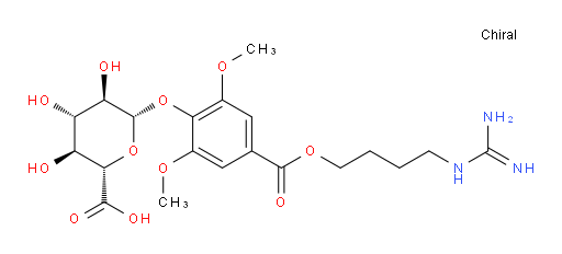 4-[[4-[(Aminoiminomethyl)amino]butoxy]carbonyl]-2,6-dimethoxyphenyl β-D-glucopyranosiduronic acid (ACI)